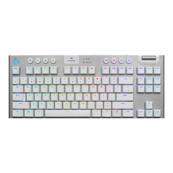 Logitech G915 TKL Tenkeyless Lightspeed Wireless RGB Mechanical Gaming Keyboard, White
