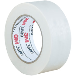 3M™ 2600 Masking Tape, 3" Core, 2" x 180', White, Case Of 24