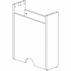 Lorell Essentials Modular Conference Table, 28.5"H x 23.6"W x 7.9"D, 16302