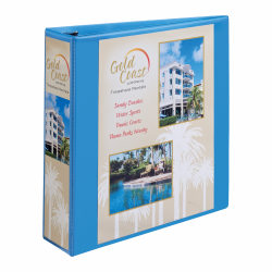 Avery® Nonstick Heavy-Duty View 3-Ring Binder With EZ-Turn™ Rings, 2" D-Rings, 51% Recycled, Light Blue