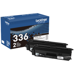 Brother® TN-336 Black High Yield Toner Cartridges, Pack Of 2, TN-336BK