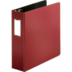 Business Source 3-Ring Binder, 3" D-Rings, Burgundy