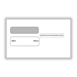 ComplyRight™ Double-Window Envelopes For W-2 Tax Forms, Self-Seal, White, Pack Of 200 Envelopes