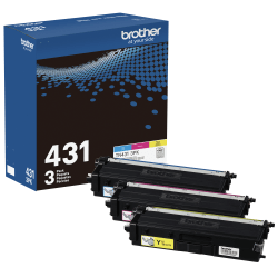 Brother® TN-431 Cyan, Magenta, Yellow Toner Cartridges, Pack Of 3, TN-431 combo