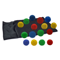 Get Ready Kids Tactile Sensory Ball Set with Hide-N-Seek Sack, 2", Set Of 16