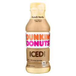 Dunkin' Donuts® Iced Coffee, French Vanilla, 13.7 Oz Bottle