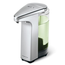 simplehuman Compact Sensor Pump For Soap, Lotion Or Sanitizer, 8 fl. oz., Brushed Nickel