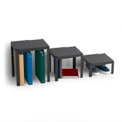 U Brands® Plastic Adjustable Locker Shelf, 5.8"-14.8"H x 8.4"-13.7W" x 10"D, Gray