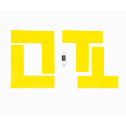 Champion Sports Rhino Pickleball Court Marker Set, 11"H x 1"W x 14"D, Yellow