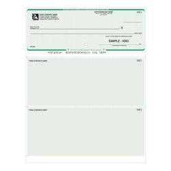 Custom Laser-Enhanced Security Checks, Payroll Checks For Quicken®, 8 1/2" x 11", Box Of 250 Checks