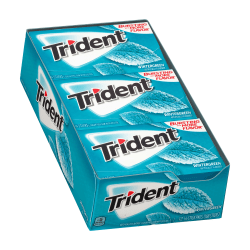 Trident® Sugar-Free Wintergreen Gum, 14 Pieces Per Pack, Box Of 12 Packs