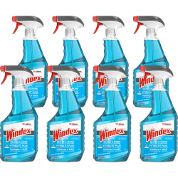 Windex Glass & More Streak-Free Cleaner, 32 Oz, Case Of 8 Bottles
