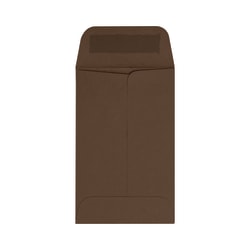 LUX Coin Envelopes, #1, Gummed Seal, Chocolate, Pack Of 50