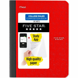 Mead College-ruled Composition Book - 80 Sheets - Sewn - Assorted Plastic Cover - 850065