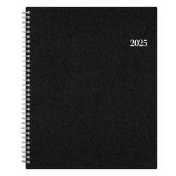 2025 Blue Sky Passages Weekly/Monthly Planning Calendar, 8-1/2" x 11", Solid Black Crossgrain, January To December