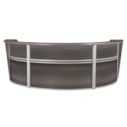 Regency Marque 144"W 3-Unit Curved Reception Desk Workstation, Gray