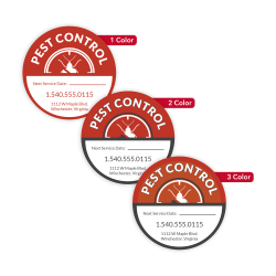 Custom Printed Outdoor Weatherproof 1-, 2- Or 3-Color Labels And Stickers, 2-1/2" Circle, Box Of 250 Labels