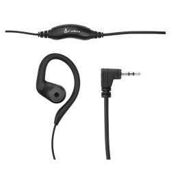 Cobra® C-Style 2.5-mm Earloop-Wrap In-Ear Headset for Select Cobra® GMRS, FRS PX650, RX, ACXT & TrailBlazer 2-Way Radios, Black