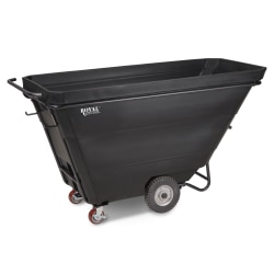 Royal Basket Trucks 1 Yard Heavy-Duty Tilt Truck, Black