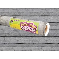 Teacher Created Resources Bulletin Board Roll - Bulletin Board, Poster, Student - 12 ft Height x 48" Width - Gray Wood - Fabric - 1 Roll