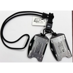 EK Ekcessories Patriot Card Holder With Sports Lanyard Plus II With Soft Ends And Safety Breakaway