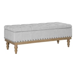 Office Star Landis Wood Storage Bench, Dove Gray