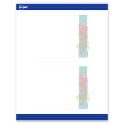 Avery® Printable Postcards With Sure Feed® Technology, 4-1/4" x 5-1/2", Matte White With Floral Design, Pack Of 20