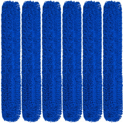 Gritt Commercial Microfiber Looped Dust Mop Pad Head, 60", Blue, Pack Of 6 Pad Heads