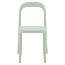 Eurostyle Lance Outdoor Furniture Stackable Side Chairs, Mint, Set Of 2 Chairs