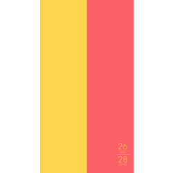 Willow Creek Press Checkbook 2-Year Monthly Academic Pocket Planner, 3-1/2" x 6-1/2", Lemon & Blush, July 2026 to June 2028, Total Quantity 1