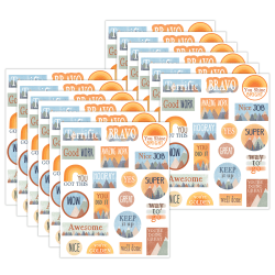 Teacher Created Resources Stickers, Moving Mountains, 120 Stickers Per Pack, Set Of 12 Packs
