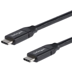 StarTech.com USB-C to USB-C Cable w/ 5A PD - M/M - 2 m (6 ft.) - USB 2.0 - USB-IF Certified - 6.60 ft USB Data Transfer Cable for Chromebook, Docking Station, Notebook, MacBook, MacBook Pro