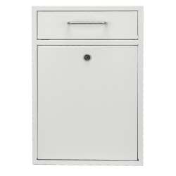 Alpine AdirOffice Medium Size Steel Multi-Purpose Suggestion Drop Box, 7-1/2"H x 9-13/16"W, 3-7/16"D, Gray