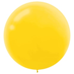 Amscan 24" Latex Balloons, Yellow Sunshine, 4 Balloons Per Pack, Set Of 3 Packs