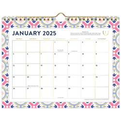 2025 Simplified by Emily Ley for AT-A-GLANCE® Monthly Wall Calendar, 15" x 12", Tile, January To December, EL35-709