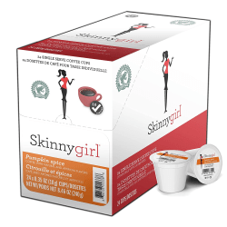Skinnygirl Single-Serve K-Cup Coffee, Pumpkin Spice Medium Roast, Box Of 24 Pods