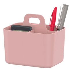 Realspace™ Stackable Storage Caddy, 3-3/4"H x 5-7/8"W x 4-1/4"D, Pink