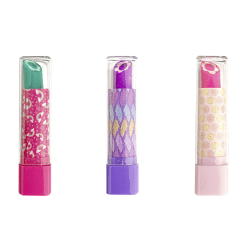 Office Depot® Brand Fun Erasers, Lipstick, Pack Of 3
