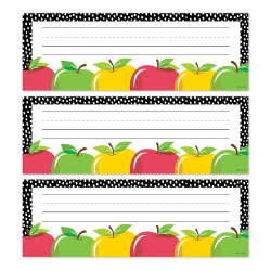 Creative Teaching Press Name Plates, Apple Time, 36 Per Pack, Set Of 3 Packs
