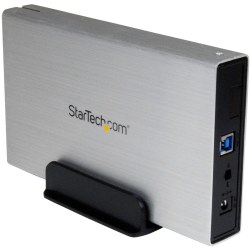 StarTech.com 3.5in Silver USB 3.0 External SATA III Hard Drive Enclosure with UASP - Portable External HDD - External hard drive enclosure - Connects a 3.5" SATA hard drive through an available USB port - HDD enclosure increases the data storage and back