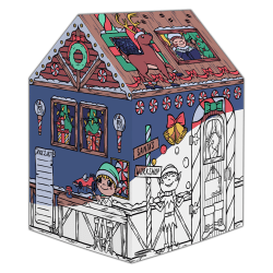 Bankers Box® At Play™ Santa's Workshop Playhouse, 47 3/4"H x 32"W x 32"D, 60% Recycled, White, 1pk