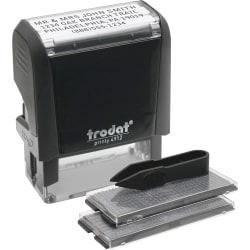 Trodat Do-it-Yourself Stamp - Date Stamp - 4 Characters/Line - 0.75" Impressionx 1.88" Impression - 10000 Impression(s) - Black - Recycled - 1 Each