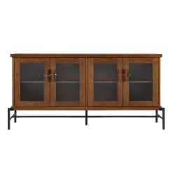 SEI Furniture Chalford TV Console Table, 29"H x 60"W x 15-1/4"D, Whiskey Maple/Aged Black
