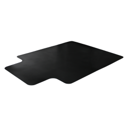 Floortex® Advantagemat® Vinyl Lipped Chair Mat for Carpets, 36" x 48", Black