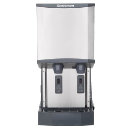 Hoffman Scotsman Meridian Countertop Air-Cooled Ice Machine And Water Dispenser, 35"H x 16-1/4"W x 24"D, Silver