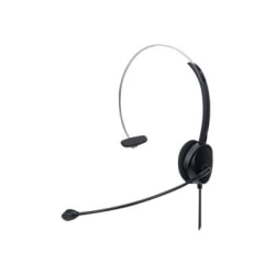 Manhattan Mono On-Ear Headset (USB) (Clearance Pricing), Microphone Boom (padded), Retail Box Packaging, Adjustable Headband, In-Line Volume Control, Ear Cushion, USB-A for both sound and mic use, cable 1.5m, Three Year Warranty - Headset - on-ear