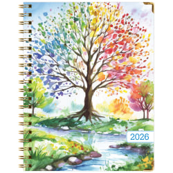 2025-2026 Global Excello Brands Hardcover Fashion Weekly/Monthly Planner, 8-1/2" x 11", Tree Seasons, November 2025 To December 2026