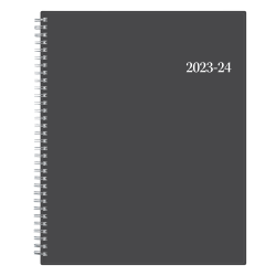 2024 Blue Sky™ Passages Weekly/Monthly Planning Calendar, 8-1/2" x 11", Charcoal Gray, January to December 2024, 100008