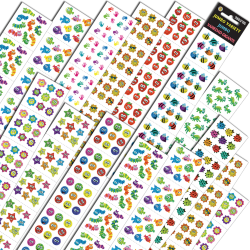 Sandylion Jumbo Variety Assortment Sticker Packs, 980 Stickers Per Pack, Set Of 2 Packs