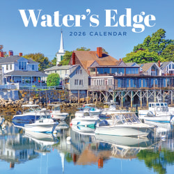2026 TF Publishing Scenic & Nature Monthly Wall Calendar, 12" x 12", Water's Edge, January To December